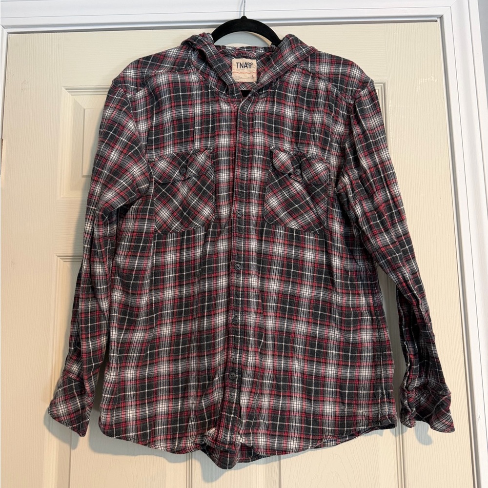 TNA Red and Black Plaid Shirt